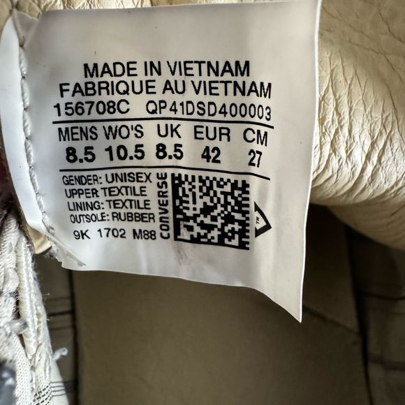 All Star Converse X John Varvatos Men’s Distressed Slip On Low Tops Size  8.5 - Picture 8 of 8